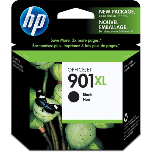 Original HP 901XL Black High Yield Ink Cartridge | Works With HP OfficeJet J4500, J4680, 4500 Series | CC654AN 300/500