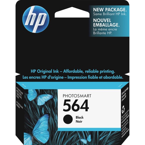 HP 564 Black Ink Cartridge | Works With DeskJet 3500; OfficeJet 4620; PhotoSmart B8550, C6300, D5400, D7560, 5510, 5520, 6510, 6520, 7510, 7520, Plus, Premium, EStation Series | CB316WN 300/500