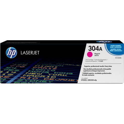 HP 304A Magenta Toner Cartridge | Works With HP Color LaserJet CM2320 MFP, HP Color LaserJet CP2025 Series | CC533A 300/500