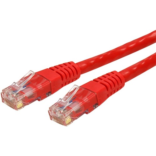 StarTech.com 3ft CAT6 Ethernet Cable   Red Molded Gigabit   100W PoE UTP 650MHz   Category 6 Patch Cord UL Certified Wiring/TIA 300/500
