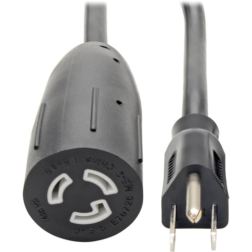Eaton Tripp Lite Series Heavy Duty Power Extension Cable, NEMA L5 15R To NEMA 5 15P   15A, 120V, 14 AWG, 1 Ft. (0.31 M), Black 300/500