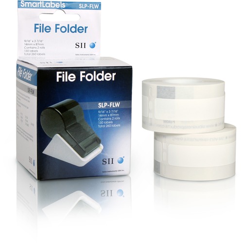 Seiko SLP FLB White/Blue File Folder Labels 300/500