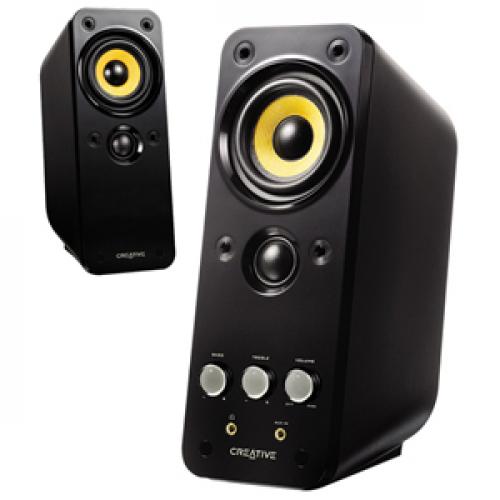 Creative GigaWorks T20 2.0 Speaker System - 28 W RMS - Glossy Black
