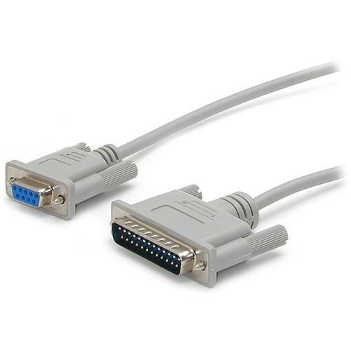 StarTech.com 10 Ft Cross Wired DB9 To DB25 Serial Null Modem Cable   Null Modem Cable   DB 9 (F)   DB 25 (M)   10 Ft 300/500