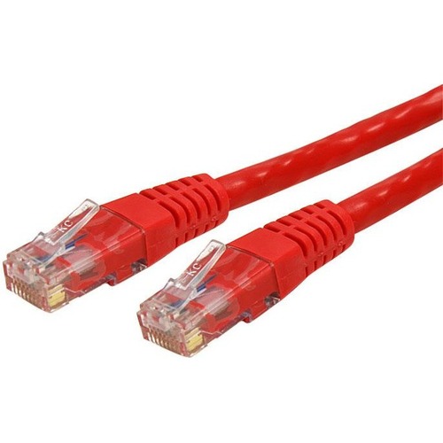 StarTech.com 20ft CAT6 Ethernet Cable   Red Molded Gigabit   100W PoE UTP 650MHz   Category 6 Patch Cord UL Certified Wiring/TIA 300/500