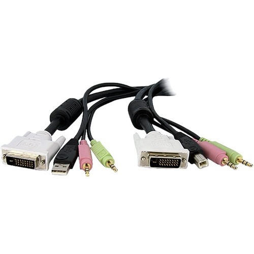 StarTech.com 15 Ft 4 In 1 USB DVI KVM Switch Cable With Audio 300/500