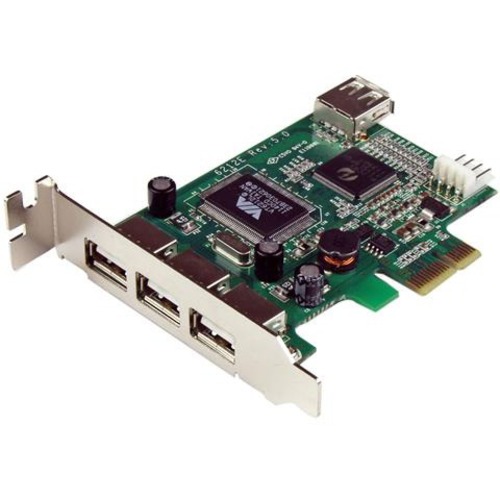 StarTech.com 4 Port PCI Express LP USB Adapter Card 300/500
