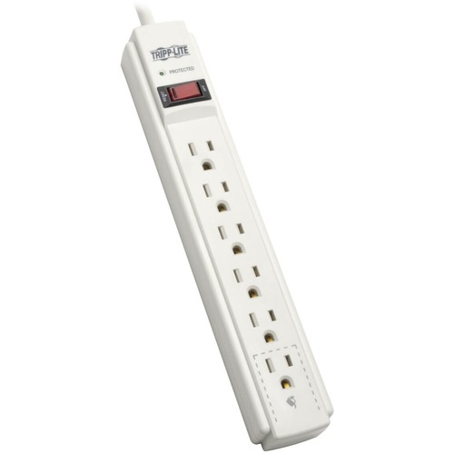 Tripp Lite By Eaton Protect It! 6 Outlet Surge Protector, 6 Ft. (1.83 M) Cord, 790 Joules, Diagnostic LED, TAA 300/500