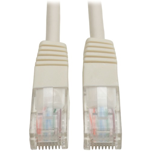 Eaton Tripp Lite Series Cat5e 350 MHz Molded (UTP) Ethernet Cable (RJ45 M/M), PoE   White, 3 Ft. (0.91 M) 300/500
