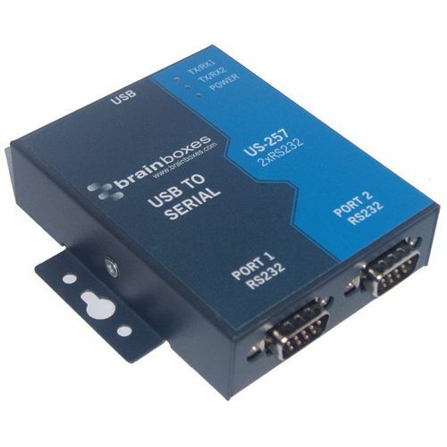 Brainboxes 2 Port RS232 USB To Serial Adapter 300/500