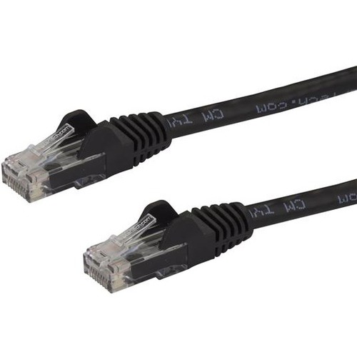 StarTech.com 15ft CAT6 Ethernet Cable   Black Snagless Gigabit   100W PoE UTP 650MHz Category 6 Patch Cord UL Certified Wiring/TIA 300/500