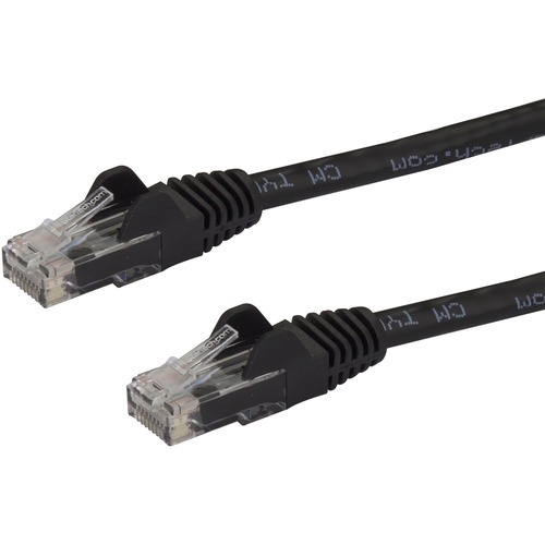 StarTech.com 25ft CAT6 Ethernet Cable   Black Snagless Gigabit   100W PoE UTP 650MHz Category 6 Patch Cord UL Certified Wiring/TIA 300/500