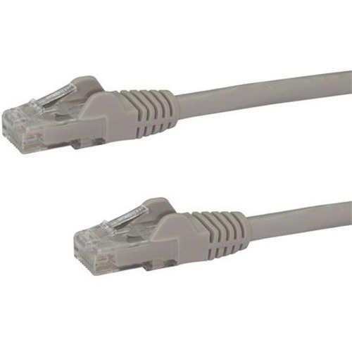 StarTech.com 25ft CAT6 Ethernet Cable   Gray Snagless Gigabit   100W PoE UTP 650MHz Category 6 Patch Cord UL Certified Wiring/TIA 300/500