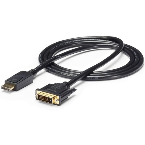 StarTech.com 6ft (1.8m) DisplayPort To DVI Cable, DisplayPort To DVI Adapter Cable, DP To DVI D Converter, Replacement For DP2DVIMM6 300/500
