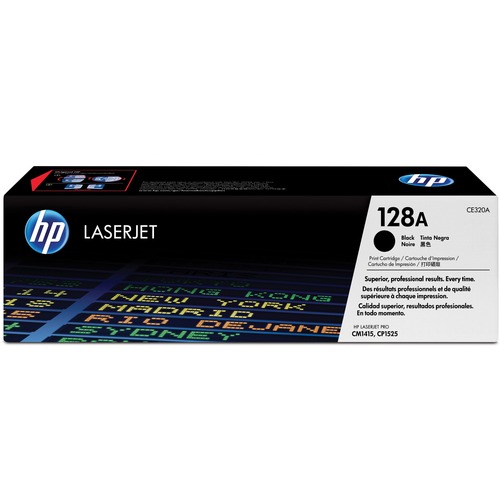 HP 128A Black Toner Cartridge | Works With HP LaserJet Pro CM1415 Color, CP1525 Color Series | CE320A 300/500