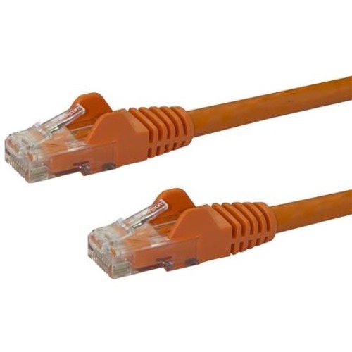 StarTech.com 50ft CAT6 Ethernet Cable   Orange Snagless Gigabit   100W PoE UTP 650MHz Category 6 Patch Cord UL Certified Wiring/TIA 300/500