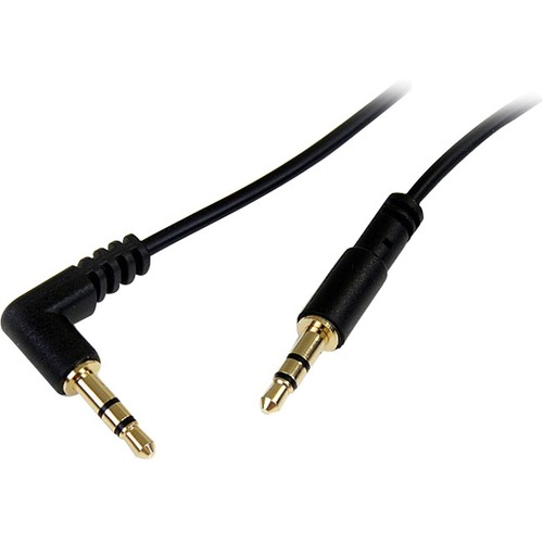 StarTech.com 3 Ft Slim 3.5mm To Right Angle Stereo Audio Cable   M/M 300/500