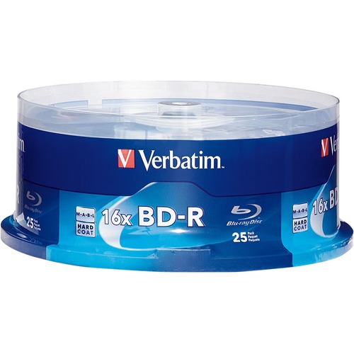 Disc Blu Ray Single Layer 25GB  Write Once 6X Branded 25pk Spindle 300/500
