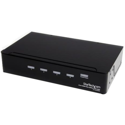 StarTech.com HDMI Splitter 1 In 4 Out   1080p   4 Port  Mounting Brackets   1.3 Audio   HDMI Multi Port   HDMI Audio Splitter 300/500