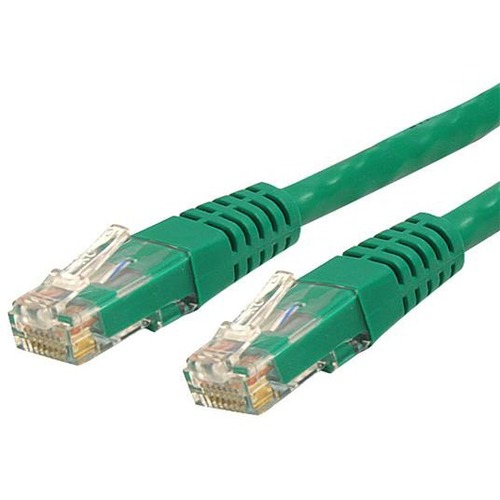 StarTech.com 10ft CAT6 Ethernet Cable   Green Molded Gigabit   100W PoE UTP 650MHz   Category 6 Patch Cord UL Certified Wiring/TIA 300/500