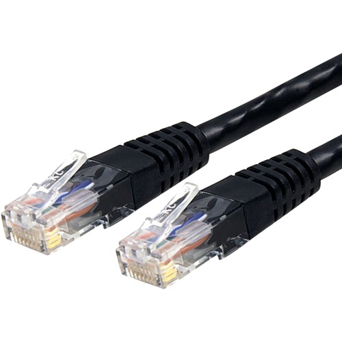 StarTech.com 3ft CAT6 Ethernet Cable   Black Molded Gigabit   100W PoE UTP 650MHz   Category 6 Patch Cord UL Certified Wiring/TIA 300/500