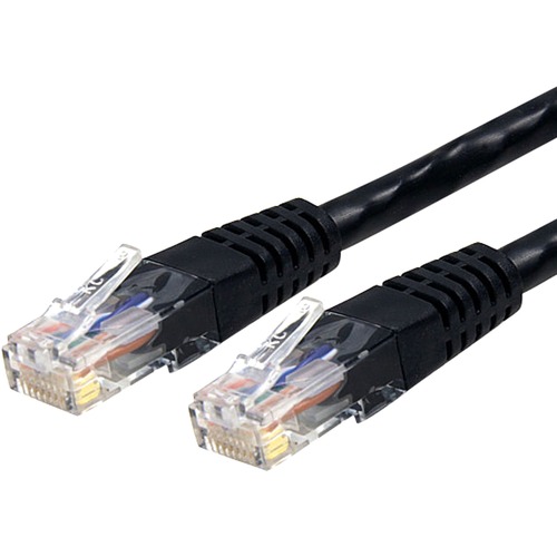 StarTech.com 6ft CAT6 Ethernet Cable   Black Molded Gigabit   100W PoE UTP 650MHz   Category 6 Patch Cord UL Certified Wiring/TIA 300/500