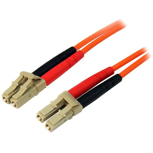 StarTech.com 2m Fiber Optic Cable   Multimode Duplex 50/125   LSZH   LC/LC   OM2   LC To LC Fiber Patch Cable 300/500