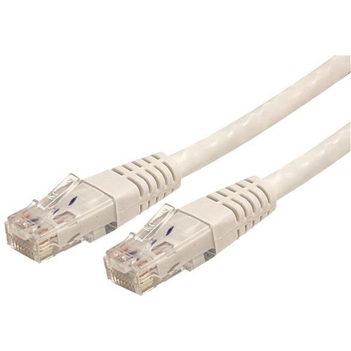 StarTech.com 2ft CAT6 Ethernet Cable   White Molded Gigabit   100W PoE UTP 650MHz   Category 6 Patch Cord UL Certified Wiring/TIA 300/500
