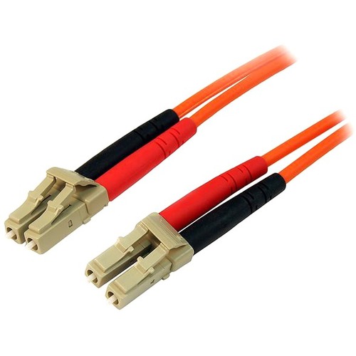 StarTech.com 10m Fiber Optic Cable   Multimode Duplex 50/125   LSZH   LC/LC   OM2   LC To LC Fiber Patch Cable 300/500