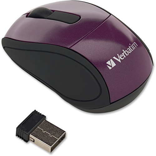 Verbatim Wireless Mini Travel Optical Mouse   Purple 300/500