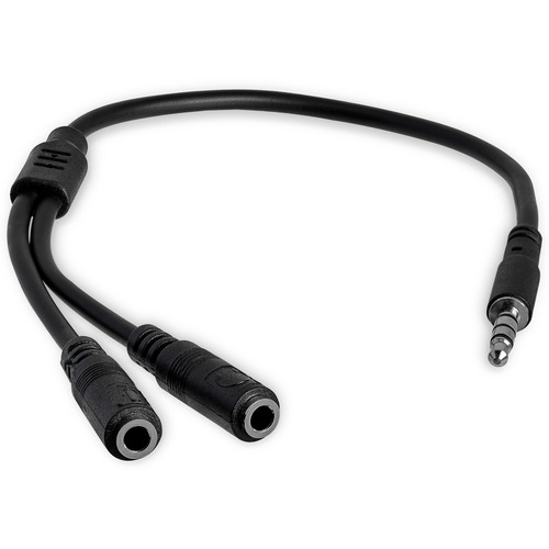 StarTech.com Headset Adapter For Headsets With Separate Headphone / Microphone Plugs   3.5mm 4 Position To 2x 3 Position 3.5mm M/F 300/500