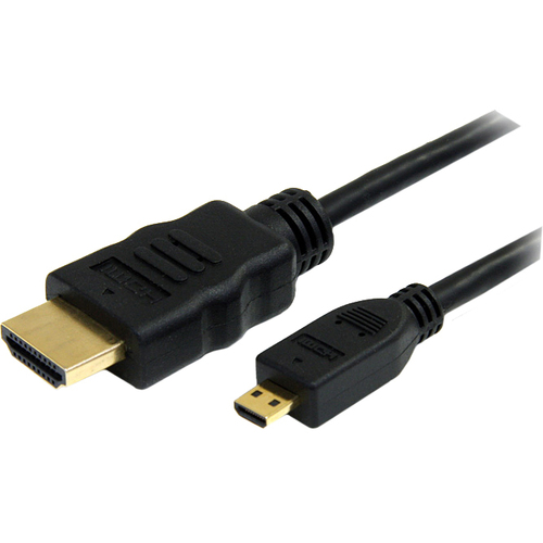 StarTech.com 3ft Micro HDMI To HDMI Cable With Ethernet, 4K High Speed Micro HDMI Type D Device To HDMI Monitor Adapter/Converter Cord 300/500