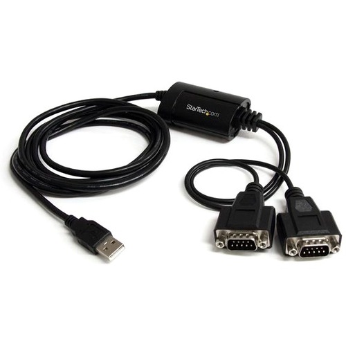 StarTech.com USB To Serial Adapter   2 Port   COM Port Retention   FTDI   USB To RS232 Adapter Cable   USB To Serial Converter 300/500