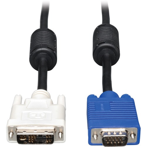 Eaton Tripp Lite Series DVI To VGA High Resolution Adapter Cable With RGB Coaxial (DVI A To HD15 M/M), 6 Ft. (1.8 M) 300/500