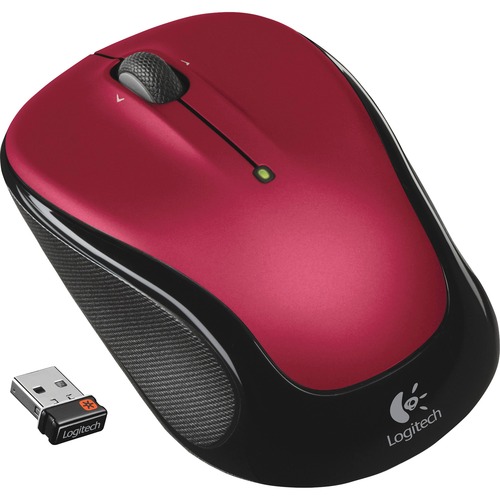 Logitech M325 Wireless Mouse, 2.4 GHz With USB Unifying Receiver, 1000 DPI Optical Tracking, 18 Month Life Battery, PC / Mac / Laptop / Chromebook (Red) 300/500