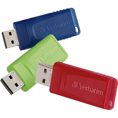 Verbatim 4GB Store 'n' Go USB Flash Drive   3pk   Red, Green, Blue 300/500