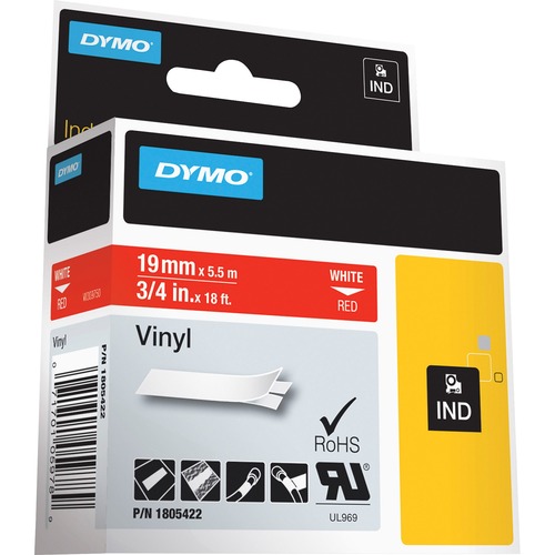 Dymo Colored 3/4" Vinyl Label Tape 300/500