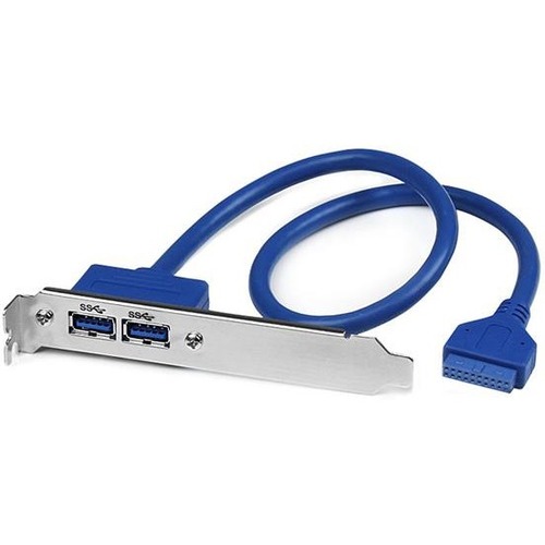 StarTech.com 2 Port USB 3.0 (5Gbps) A Female Slot Plate Adapter 300/500