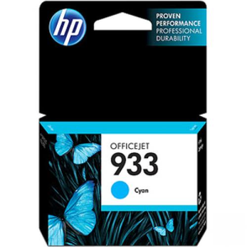 HP Original 933 Cyan Ink Cartridge | Works With OfficeJet 6100, 6600, 6700, 7110, 7510, 7610 Series | CN058AN 300/500
