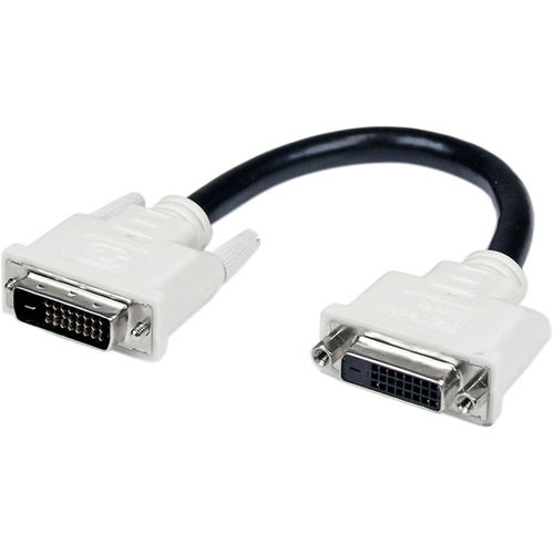 StarTech.com 6in DVI D Dual Link Digital Port Saver Extension Cable M/F 300/500