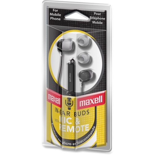 Maxell In Ear Earbuds With Microphone And Remote 300/500