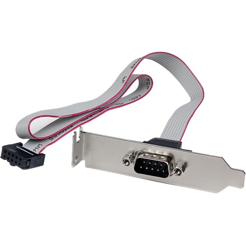 StarTech.com 1 Port 16in DB9 Serial Port Bracket To 10 Pin Header   Low Profile 300/500