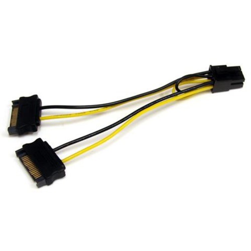 StarTech.com 6in SATA Power To 6 Pin PCI Express Video Card Power Cable Adapter 300/500
