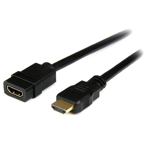 StarTech.com 2m HDMI Extension Cable, HDMI Male To Female Cable, 4K HDMI Cable Extender, 4K UHD HDMI Cable With Ethernet M/F, HDMI 1.4 300/500