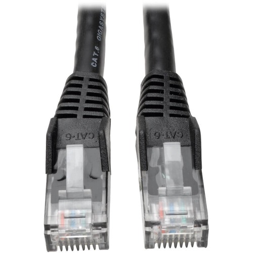 Eaton Tripp Lite Series Cat6 Gigabit Snagless Molded (UTP) Ethernet Cable (RJ45 M/M), PoE, Black, 100 Ft. (30.5 M) 300/500