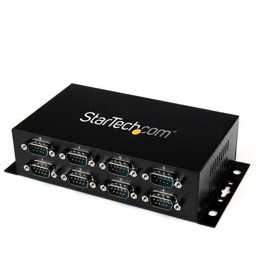 StarTech.com USB To Serial Adapter Hub &acirc;&euro;" 8 Port &acirc;&euro;" Industrial &acirc;&euro;" Wall Mount &acirc;&euro;" Din Rail &acirc;&euro;" COM Port Retention &acirc;&euro;" FTDI USB To RS232 300/500