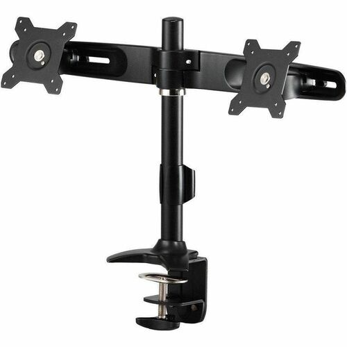 Amer Mounts Clamp Based Dual Monitor Mount For Two 15" 24" LCD/LED Flat Panel Screens 300/500
