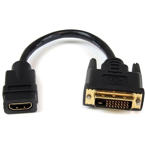 StarTech.com 8in HDMI?&reg; To DVI D Video Cable Adapter   HDMI Female To DVI Male 300/500