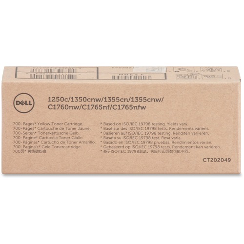 Dell Original Standard Yield Laser Toner Cartridge   Yellow   1 Each 300/500