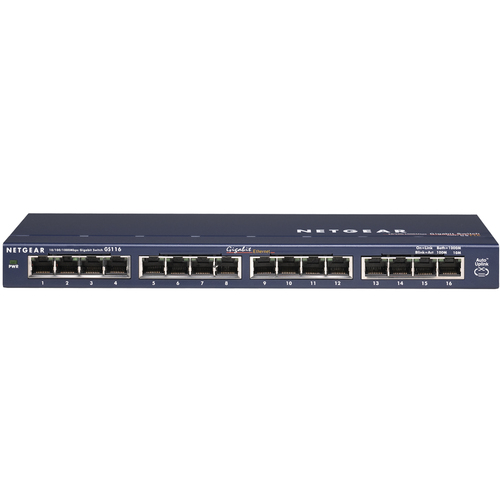 Netgear ProSafe GS116 16 Port Gigabit Ethernet Switch 300/500
